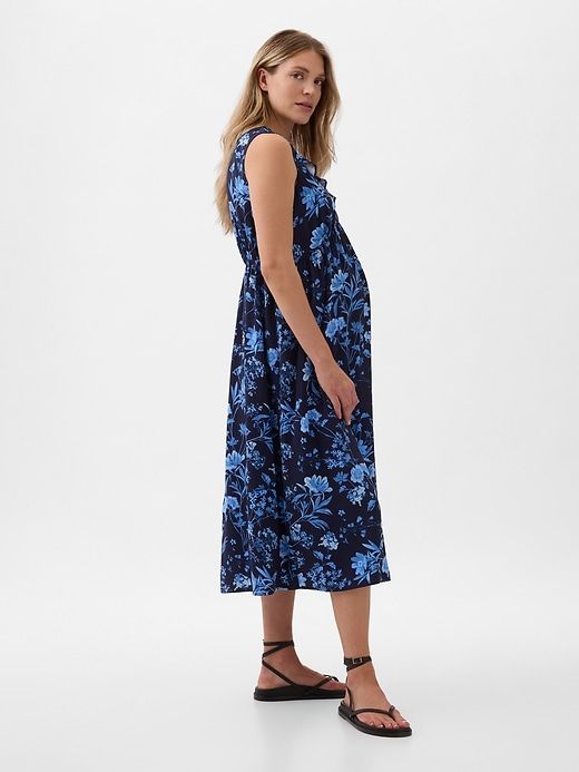 Maternity Ruffle Midi Dress sold by GAP product image thumbnail 3