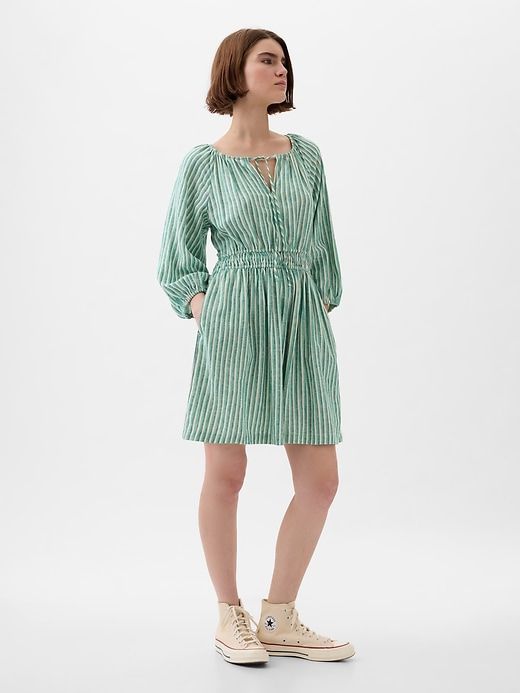 Linen-Blend Mini Dress sold by GAP product image thumbnail 3