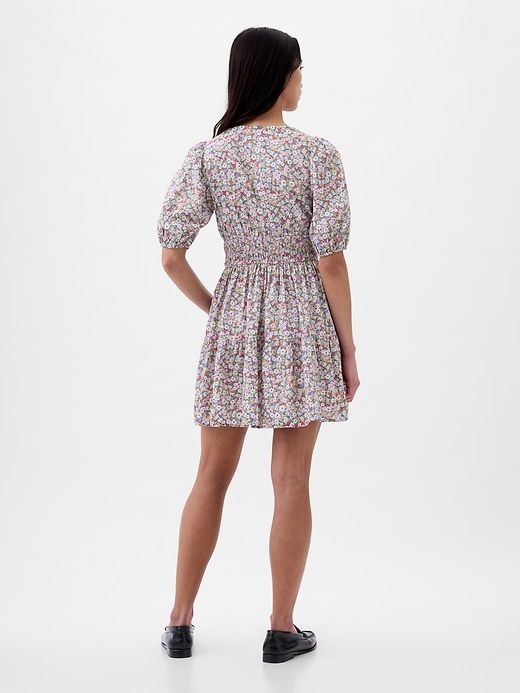 Puff Sleeve Smocked Mini Dress sold by GAP product image thumbnail 2