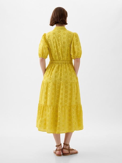 Eyelet Tiered Midi Dress sold by GAP product image thumbnail 2