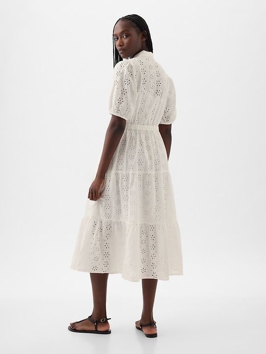 Eyelet Tiered Midi Dress sold by GAP product image thumbnail 2
