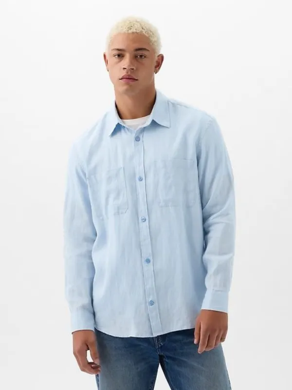 Linen Two-Pocket Shirt sold by GAP