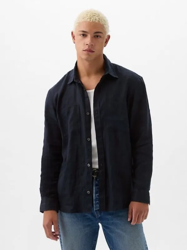 Linen Two-Pocket Shirt sold by GAP