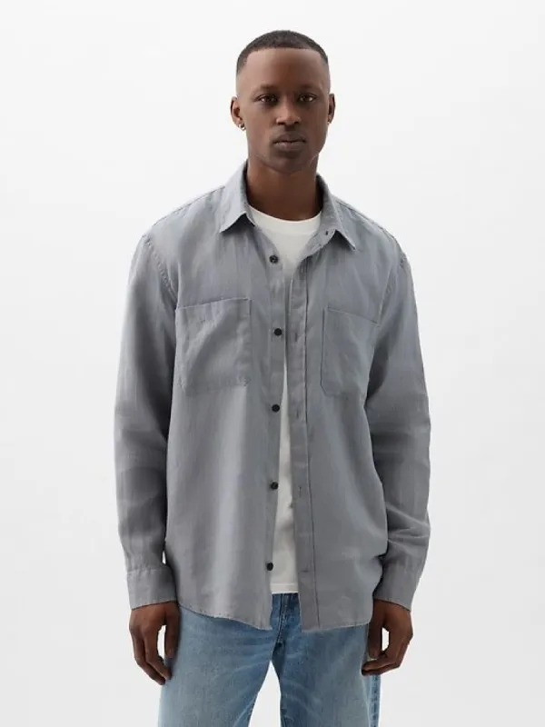 Linen Two-Pocket Shirt sold by GAP