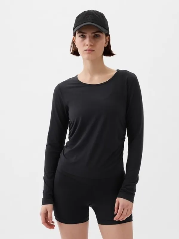GapFit Breathe Ruched Cropped T-Shirt sold by GAP