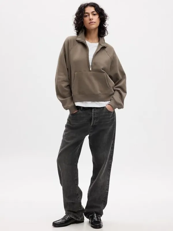 Vintage Soft Cropped Half-Zip Pullover sold by GAP