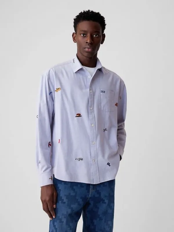 DAP × GAP Embroidered Oxford Shirt sold by GAP