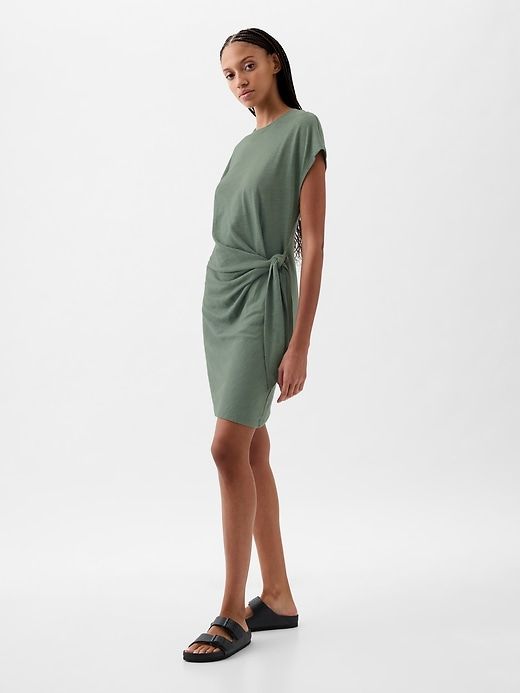 Tie-Knot Mini T-Shirt Dress sold by GAP product image thumbnail 3