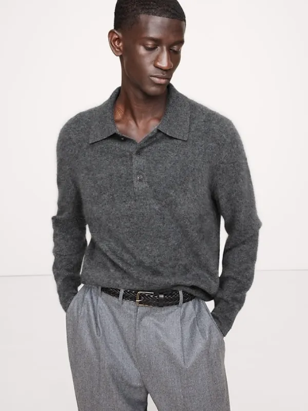 Brushed Cashmere Sweater Polo sold by Banana Republic