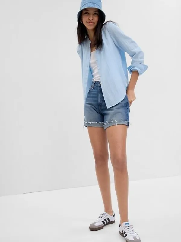 Crinkle Gauze Shirt sold by GAP