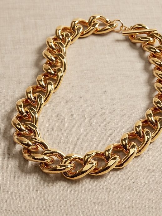 Leggera Jumbo Curb Link Necklace | Aureus + Argent sold by Banana Republic