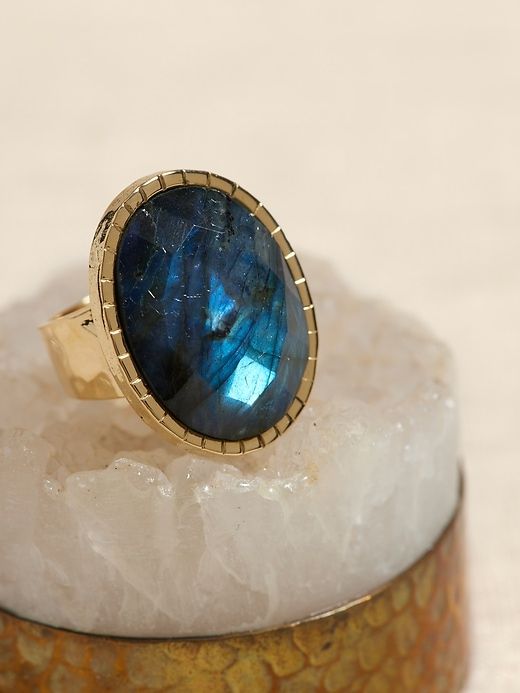 Gemma Labradorite Ring | Aureus + Argent sold by Banana Republic