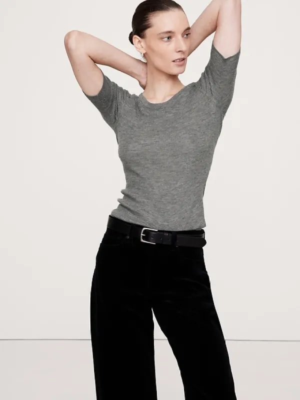 Featherweight Cashmere Scoop-Neck Sweater sold by Banana Republic