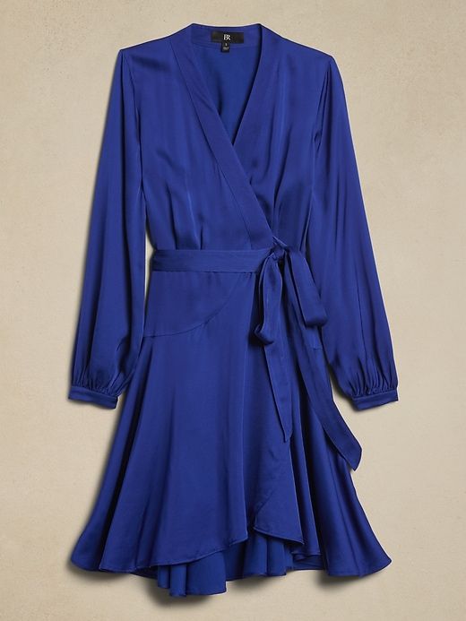 Belicia Satin Wrap Dress sold by Banana Republic product image thumbnail 4