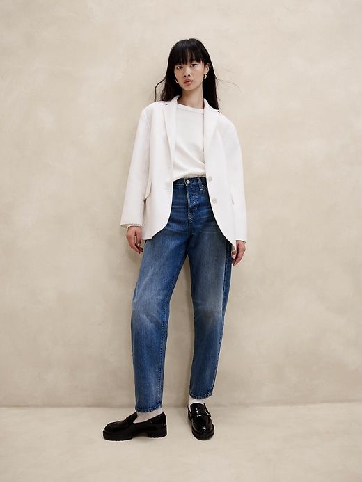 Nelli Oversized Double-Faced Blazer sold by Banana Republic