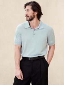 Stokke Cashmere-Silk Sweater Polo sold by Banana Republic