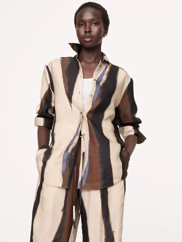 Oversized Tencel™ Twill Shirt sold by Banana Republic