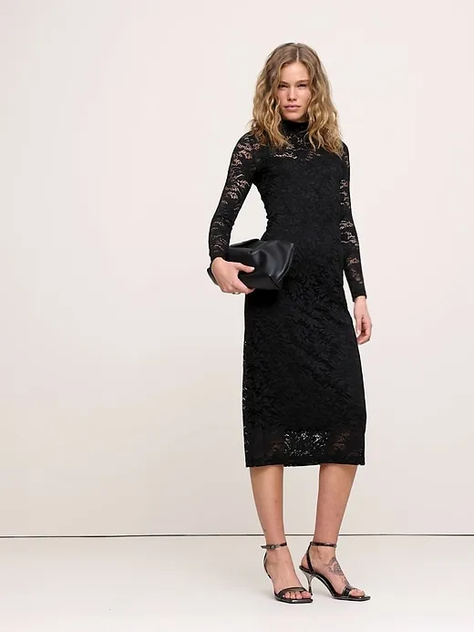 Lace Midi Dress sold by Banana Republic product image thumbnail 5