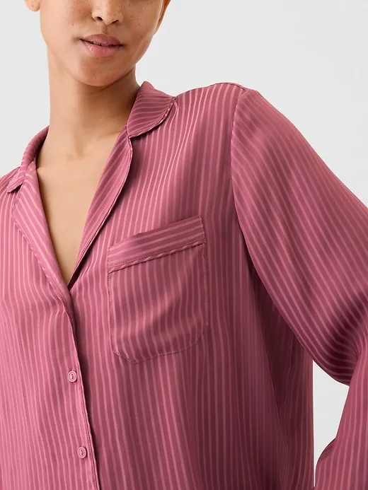 Satin PJ Shirt sold by GAP product image thumbnail 4
