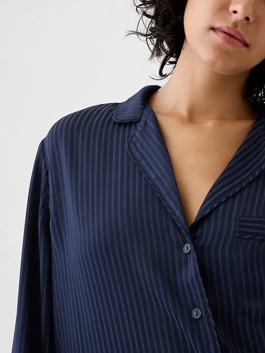 Satin PJ Shirt sold by GAP product image thumbnail 4