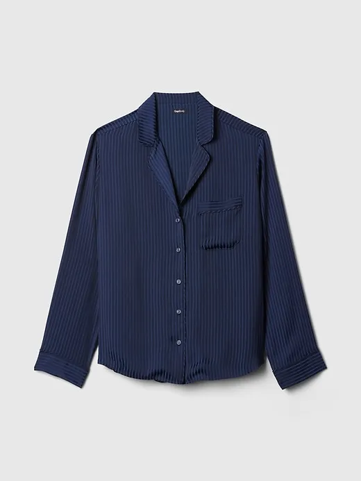 Satin PJ Shirt sold by GAP product image thumbnail 5