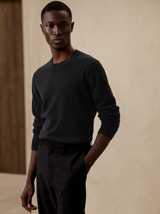 Sarno Cashmere Crew-Neck Sweater sold by Banana Republic product image thumbnail 3