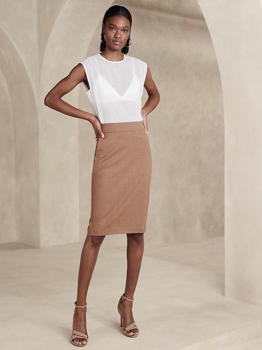 Siena Wool Pencil Skirt sold by Banana Republic