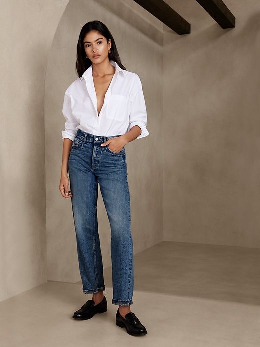 The Petite Straight Jean sold by Banana Republic
