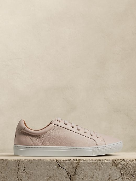 Nickola Pebbled Leather Sneaker sold by Banana Republic
