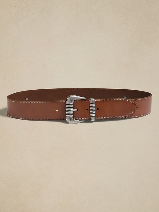 Heritage Etched Buckle Waist Belt sold by Banana Republic