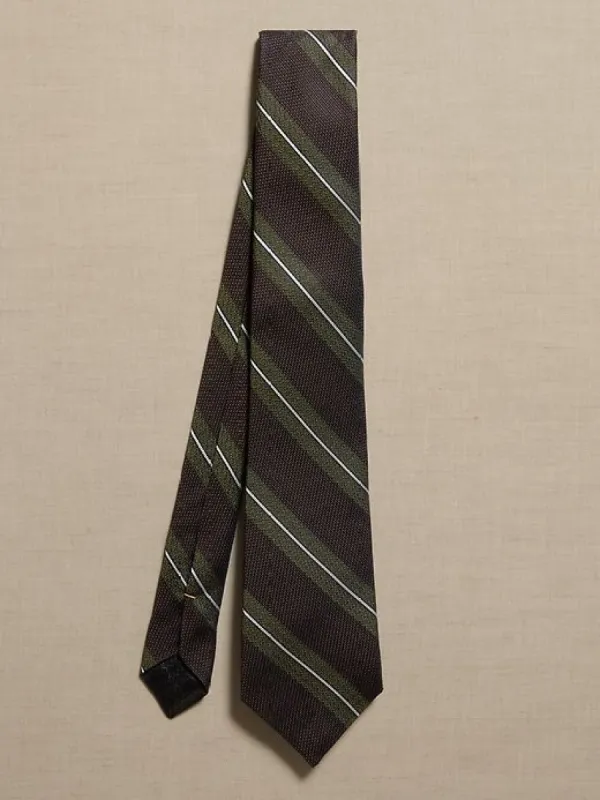 Grenadine Stripe Italian Silk Tie sold by Banana Republic
