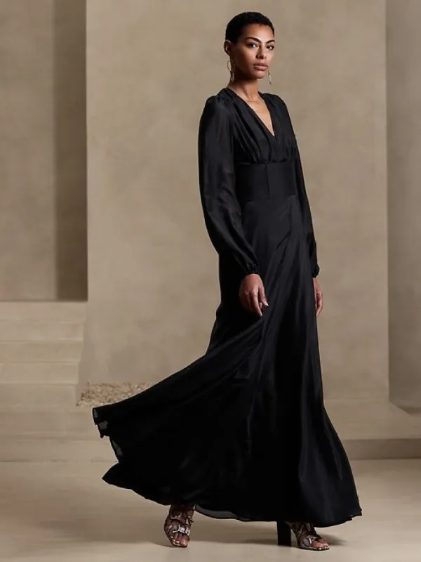 Marta Cotton-Silk Maxi Dress sold by GAP