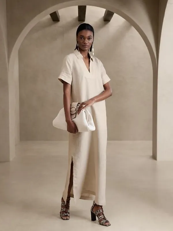 Cruz Linen Maxi Shirtdress sold by GAP