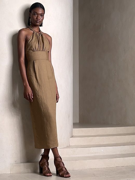 Lisa Linen Midi Dress sold by GAP product image thumbnail 5