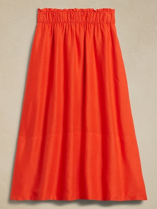 Bria Linen Midi Skirt sold by GAP product image thumbnail 5