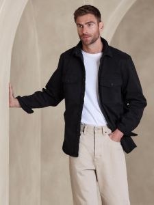 Malo Twill Shirt Jacket sold by Banana Republic