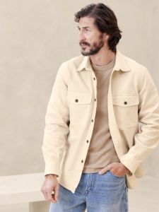 Malo Twill Shirt Jacket sold by Banana Republic