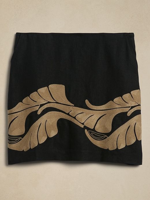 Botanica Embroidered Linen Mini Skirt sold by Banana Republic product image thumbnail 4