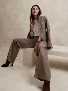 Lido Wide-Leg Italian Wool Pant sold by Banana Republic