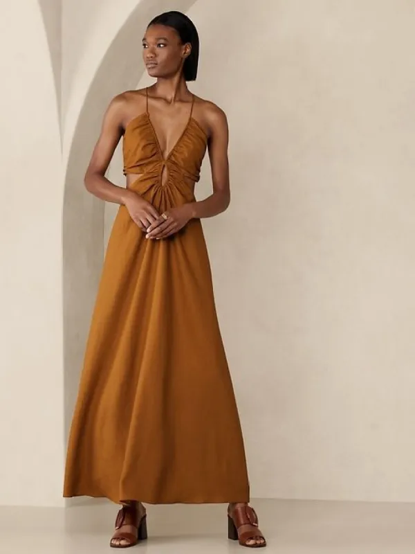 Manon Linen-Blend Maxi Dress sold by GAP