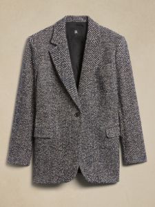Olinda Oversized Italian Herringbone Blazer sold by Banana Republic