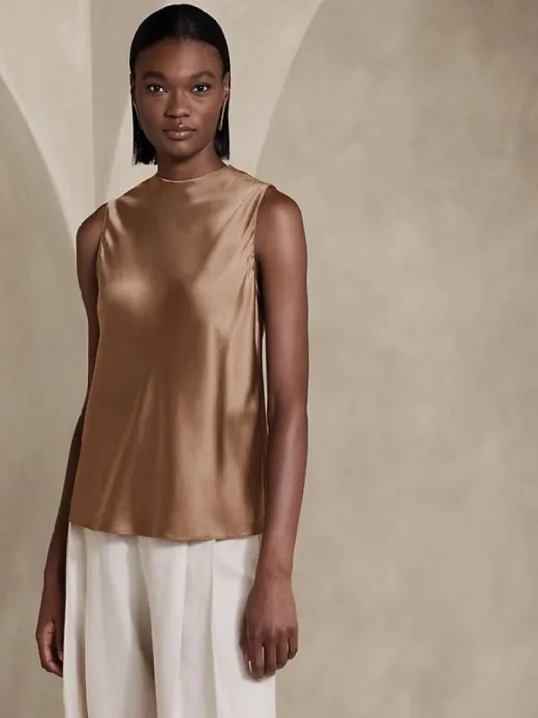 Emie Silk Tank sold by GAP