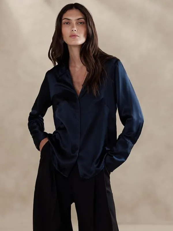 Bliss Silk Shirt sold by GAP