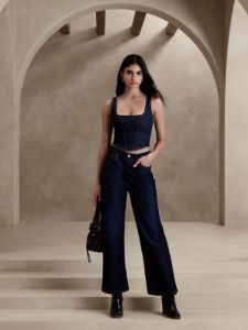 Agatha Denim Bustier Top sold by Banana Republic