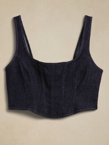 Agatha Denim Bustier Top sold by Banana Republic
