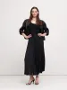 Crinkle Satin Pleated Midi Skirt sold by Banana Republic