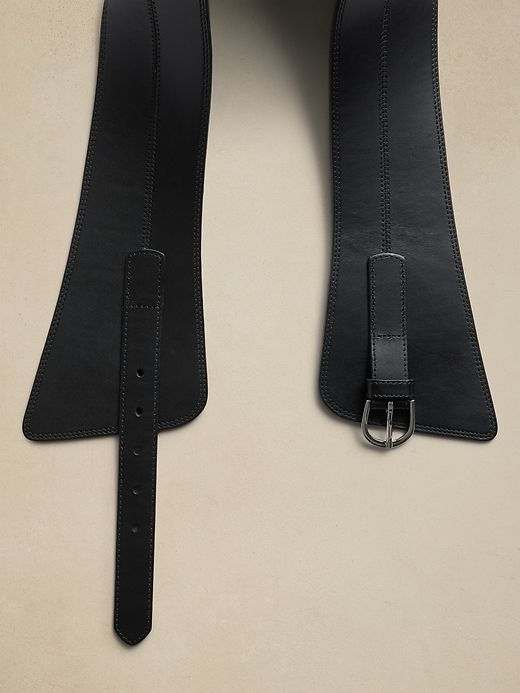 Leather Corset Waist Belt sold by Banana Republic product image thumbnail 2