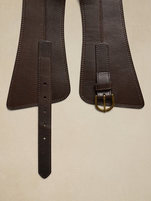 Leather Corset Waist Belt sold by Banana Republic product image thumbnail 4