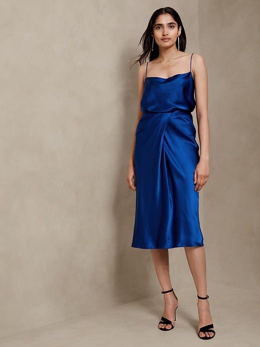 Zandra Silk Midi Skirt sold by Banana Republic