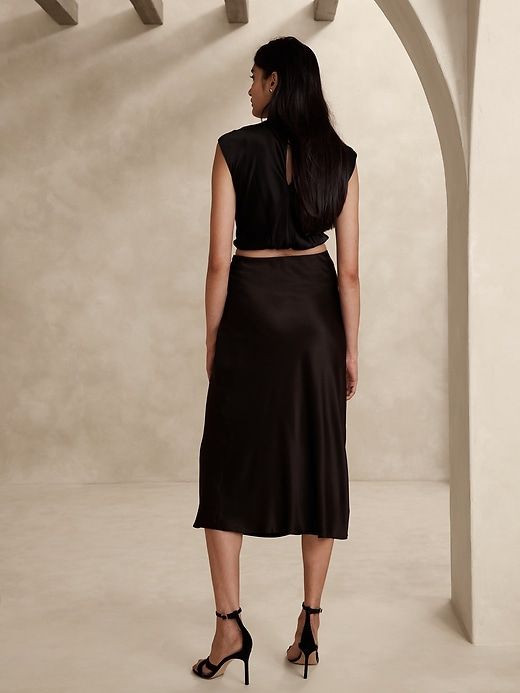 Zandra Silk Midi Skirt sold by Banana Republic product image thumbnail 2